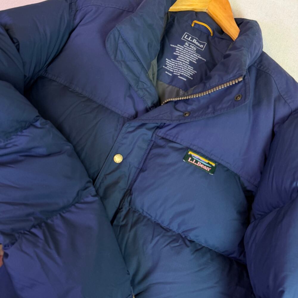 LL Bean Mountain Classic Down Puffer Coat Mens XL Navy Downtek Outdoor Gorpcore